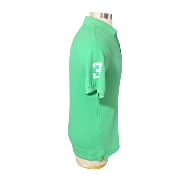 Polo Ralph Lauren Green Big White Pony Short Sleeve Polo Sz L Embroidered #3 - Picture 7 of 11